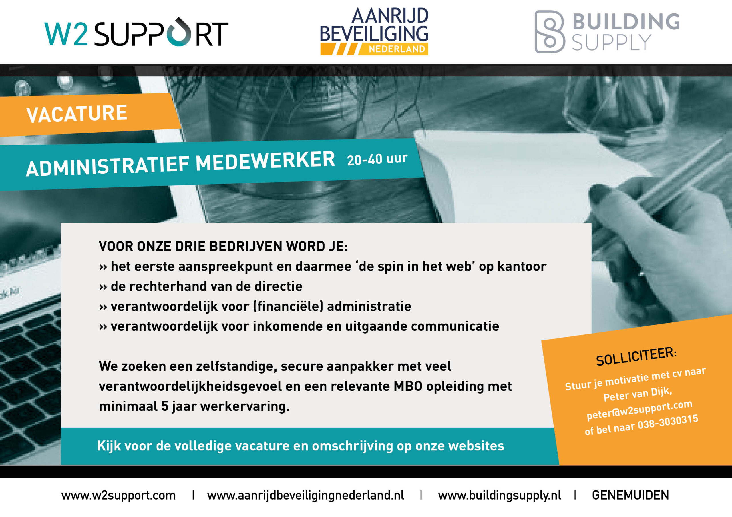 Vacature Administratief Medewerker 20 40 Uur Genemuiden Hasselt